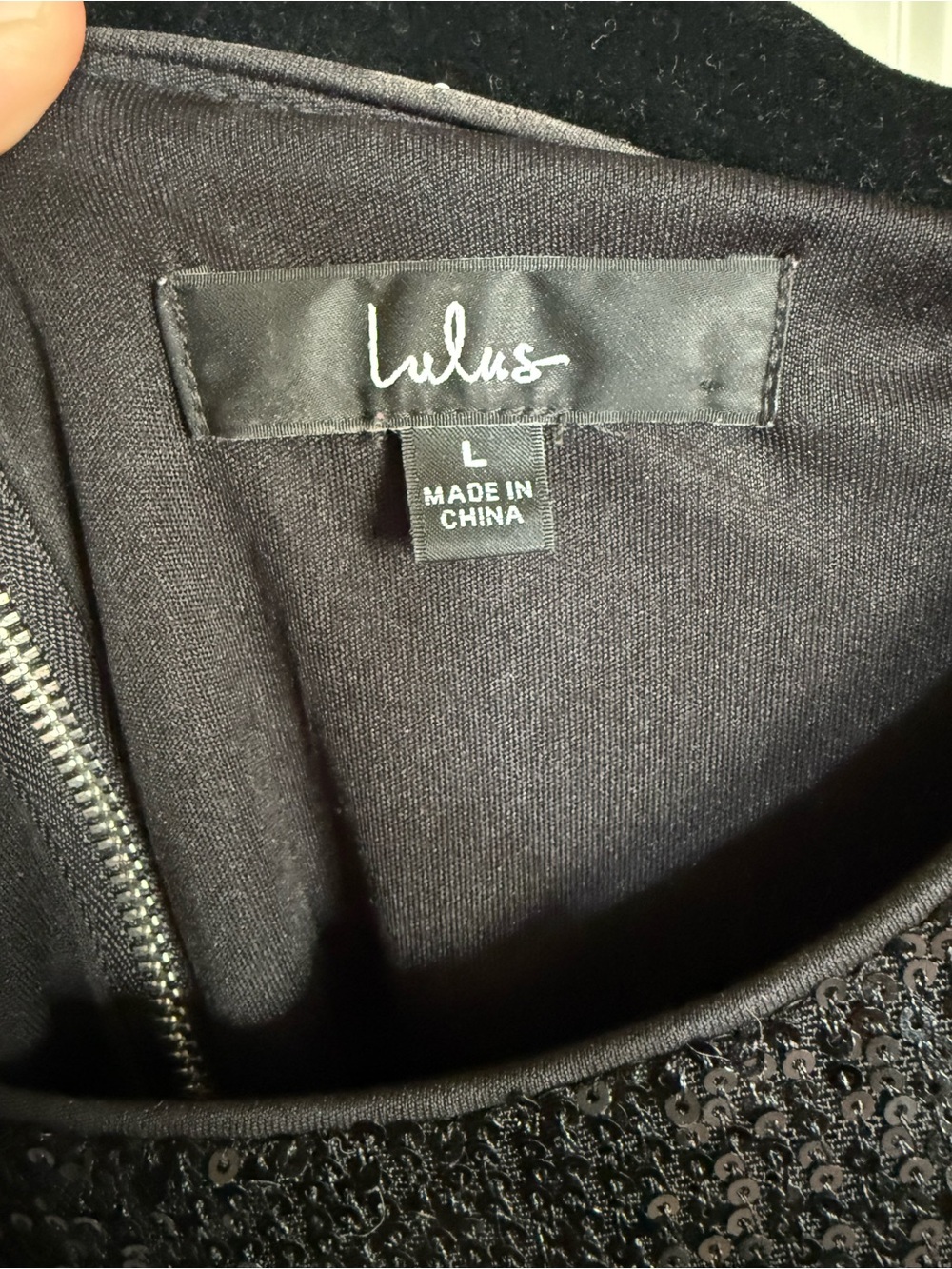 Lulu's Black Short Sleeve Sequin Dress - Picture 3 of 4